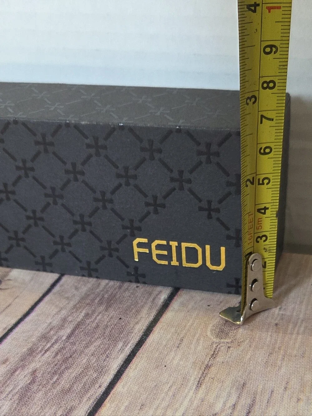 FEIDU Black Patterned Eyeglass/Sunglass Box